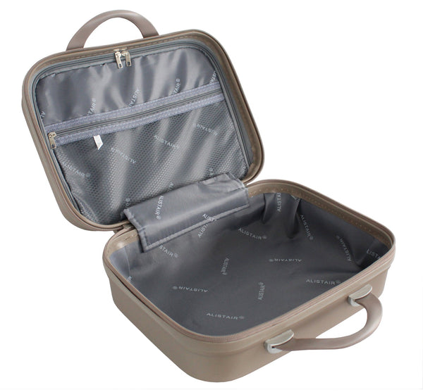 Valise cabine 55 cm et Vanity S Alistair - Collection Iron - 4 roues - ABS ultra résistant - Champagne