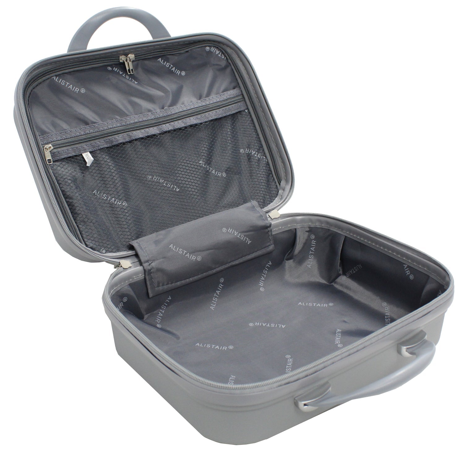 Valise cabine 55 cm et Vanity S Alistair - Collection Iron - 4 roues - ABS ultra résistant - Argent