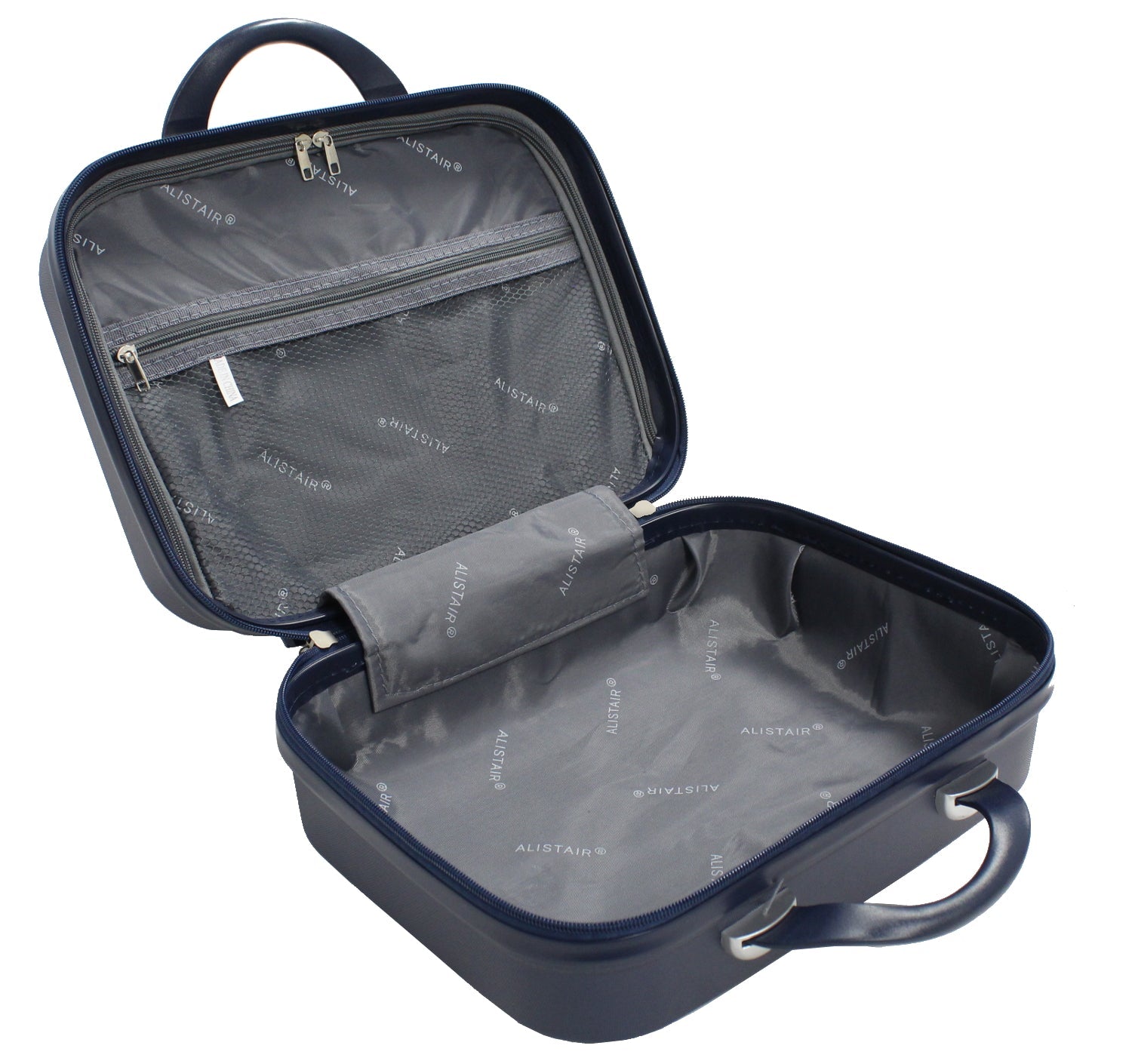Valise cabine 55 cm et Vanity S Alistair - Collection Iron - 4 roues - ABS ultra résistant - Bleu