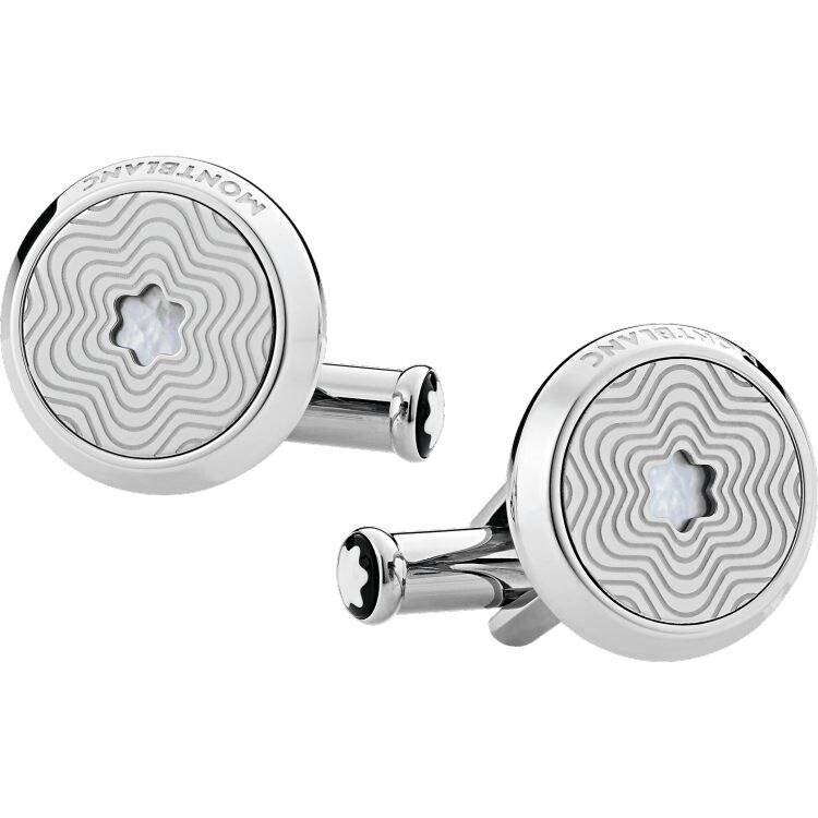 Boutons de manchette ronds en acier inoxydable