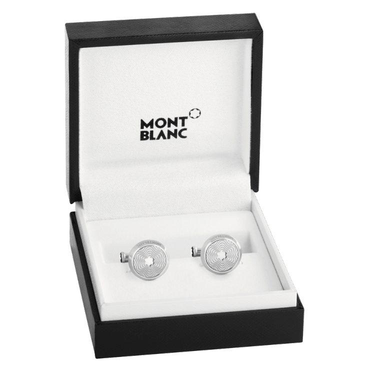 Boutons de manchette ronds en acier inoxydable