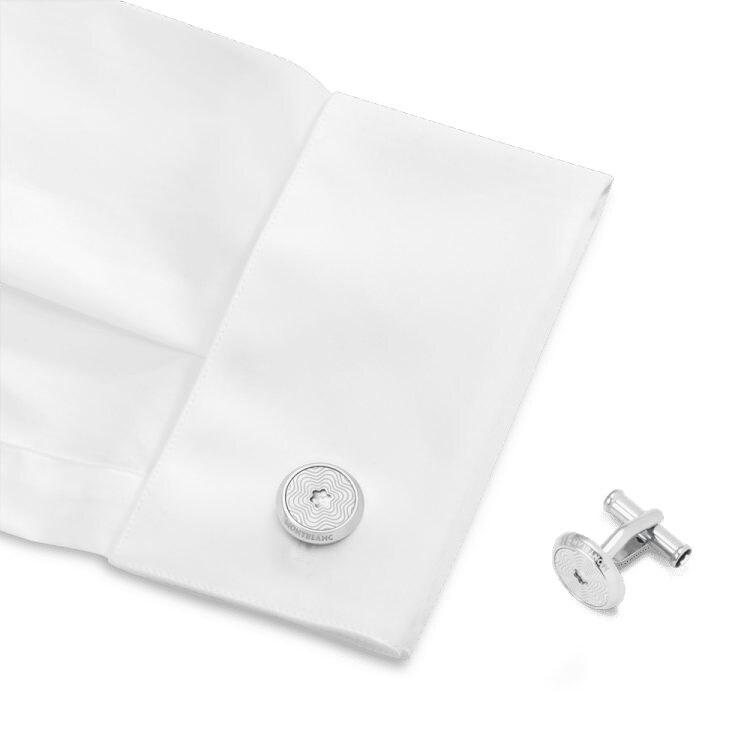 Boutons de manchette ronds en acier inoxydable