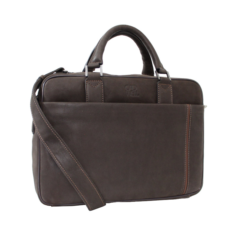 Cartable 1 Soufflet Cadwell Marron