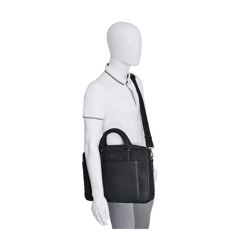 Cartable 1 Soufflet Cadwell Noir