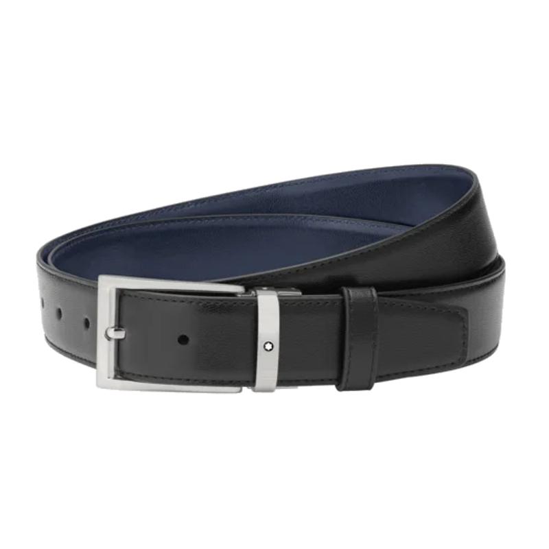 Ceinture à boucle ardillon trapèze en titane mat