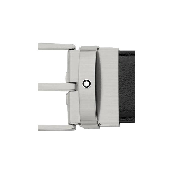 Ceinture à boucle ardillon trapèze en titane mat