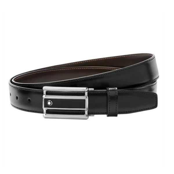 Ceinture affaires réversible noire/marron à couper selon la taille