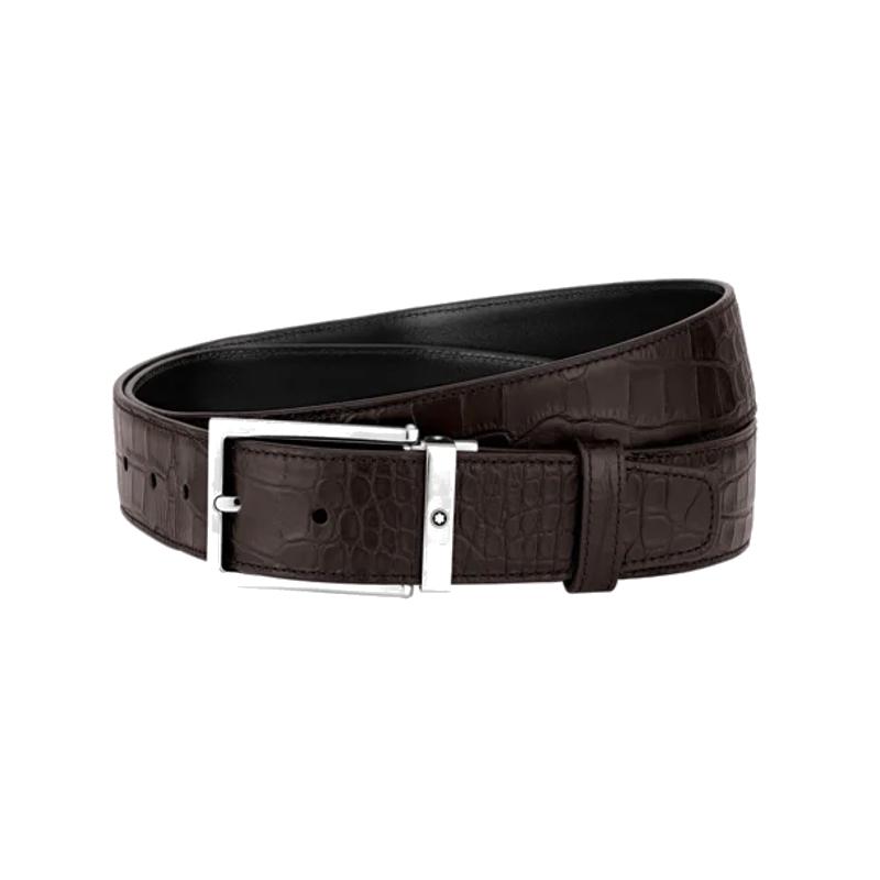 Ceinture boucle ardillon carrée palladiée polie