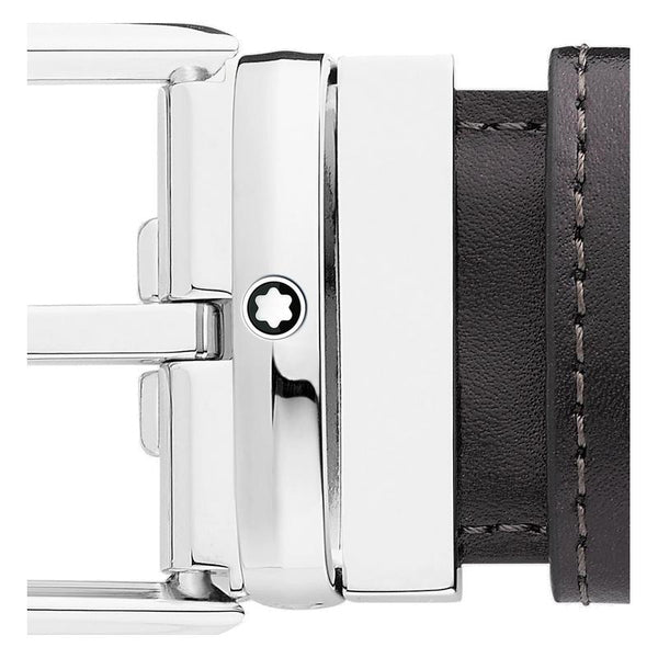 Ceinture réversible de 32 mm en cuir noir/bordeaux
