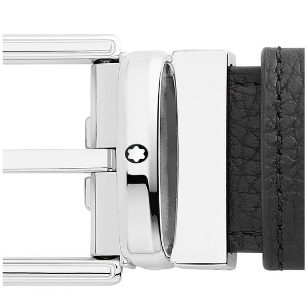 Ceinture réversible de 32 mm en cuir noir/rouge