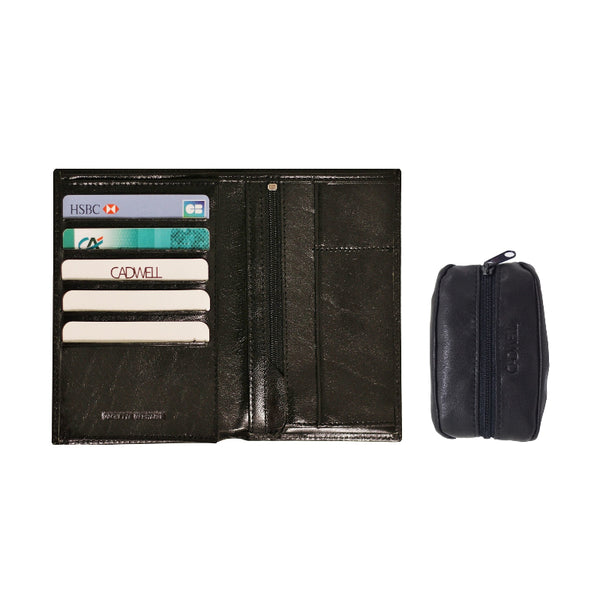 Coffret Cadwell Portefeuille + Porte monnaie Noir