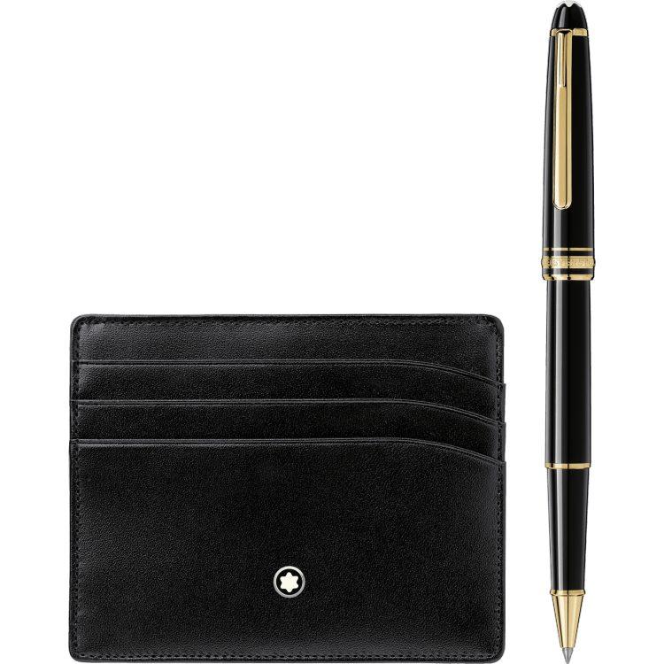 Coffret cadeau avec rollerball Meisterstück Gold line Classique et porte-cartes 6cc