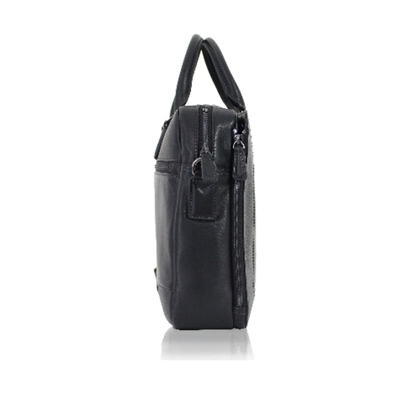 Cartable 1 Soufflet Cadwell 100 % Cuir de vachette – Noir