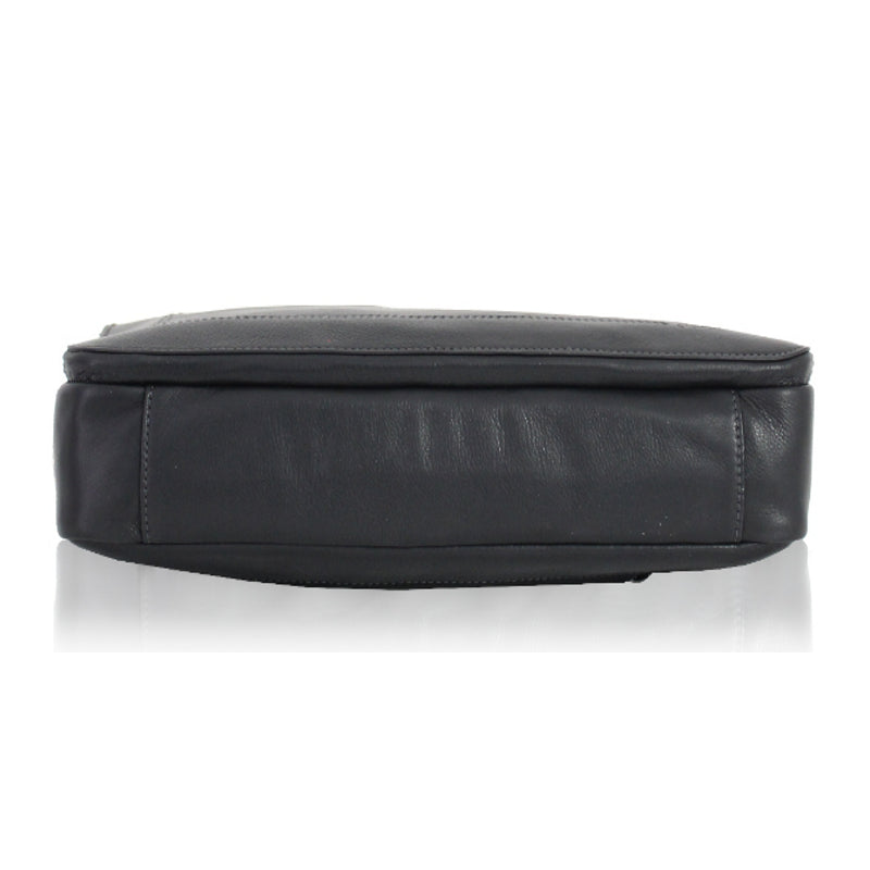 Cartable 1 Soufflet Cadwell 100 % Cuir de vachette – Noir