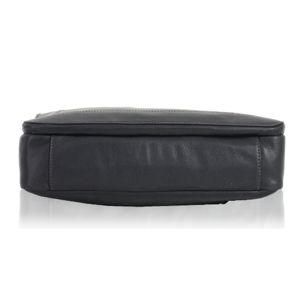 Cartable 1 Soufflet Cadwell 100 % Cuir de vachette – Noir