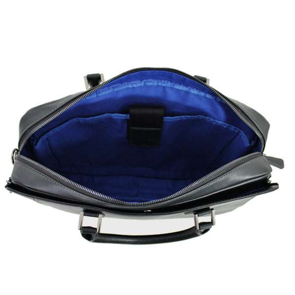 Cartable 1 Soufflet Cadwell 100 % Cuir de vachette – Noir