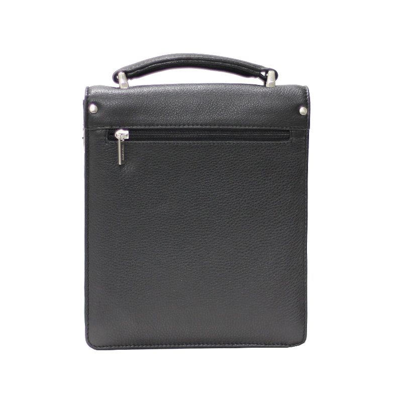 Petit Cartable à rabats Noir Homme  Cadwell