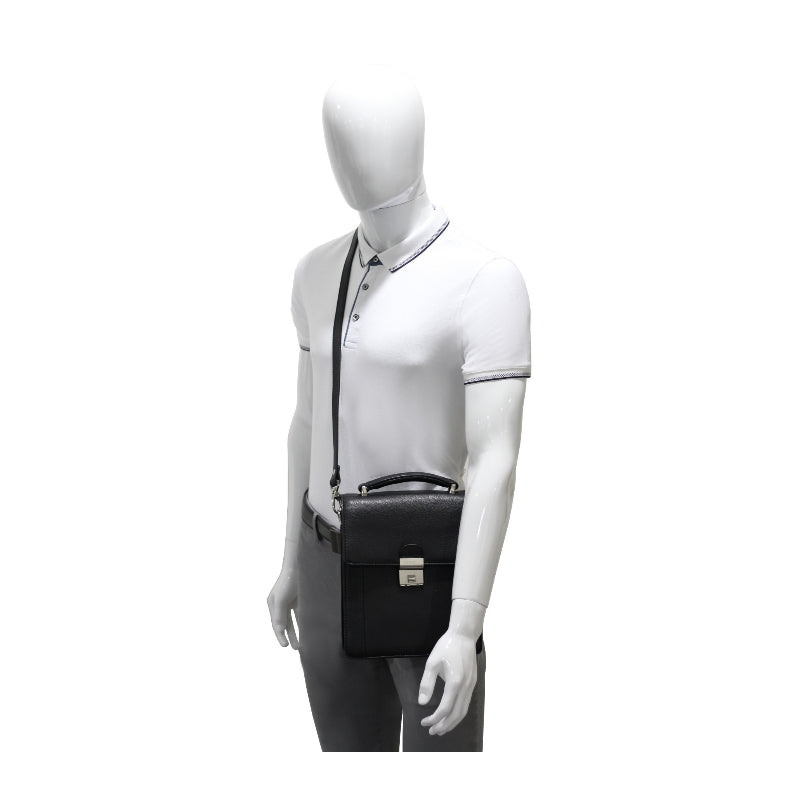 Petit Cartable à rabats Noir Homme  Cadwell