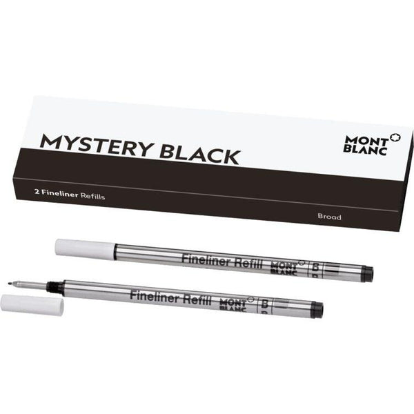 2 recharges pour feutre fin Montblanc Mystery Black - Boutique-Officielle-Montblanc-Cannes