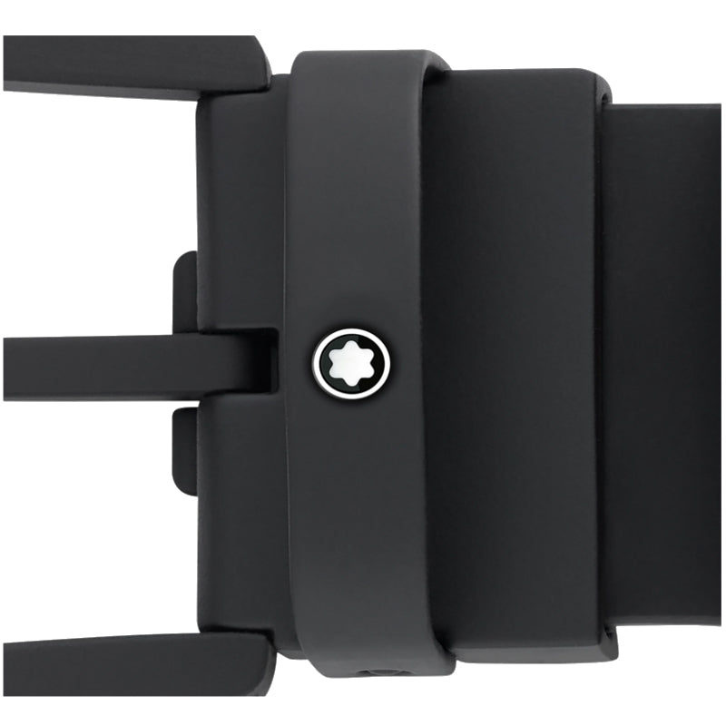 Ceinture à boucle fer à cheval de 35 mm en cuir noir