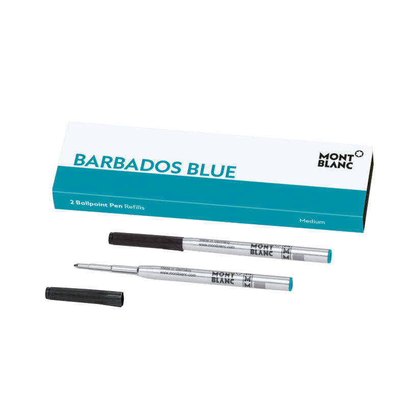 2 recharges pour stylo bille (M), Barbados Blue