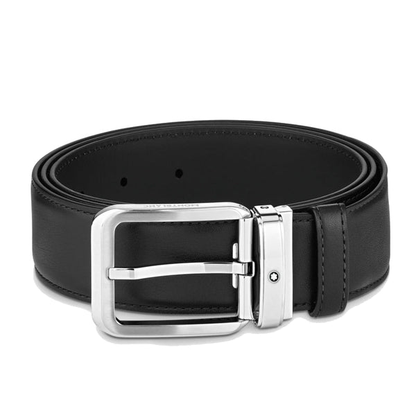 Ceinture De 35 mm En Cuir Noir