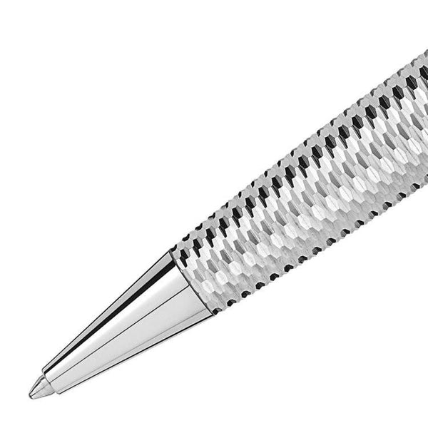 Stylo bille Meisterstück Geometry Solitaire Silver Midsize - Boutique-Officielle-Montblanc-Cannes