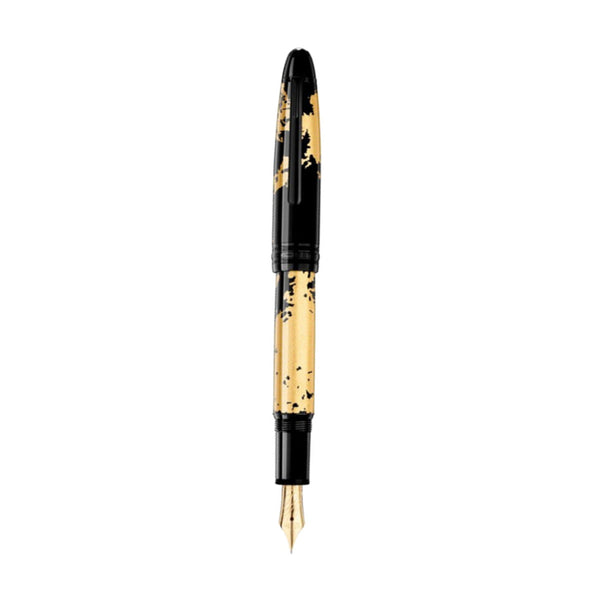 Stylo plume Meisterstück Solitaire motif feuille d'or, plume flexible