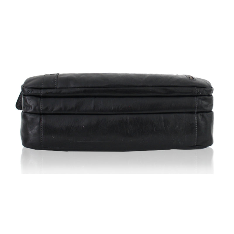 Cartable A4 Cadwell 100 % Cuir de vachette – Noir