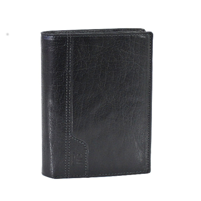 Portefeuille 2 Volets Cadwell 100 % Cuir de vachette – Noir