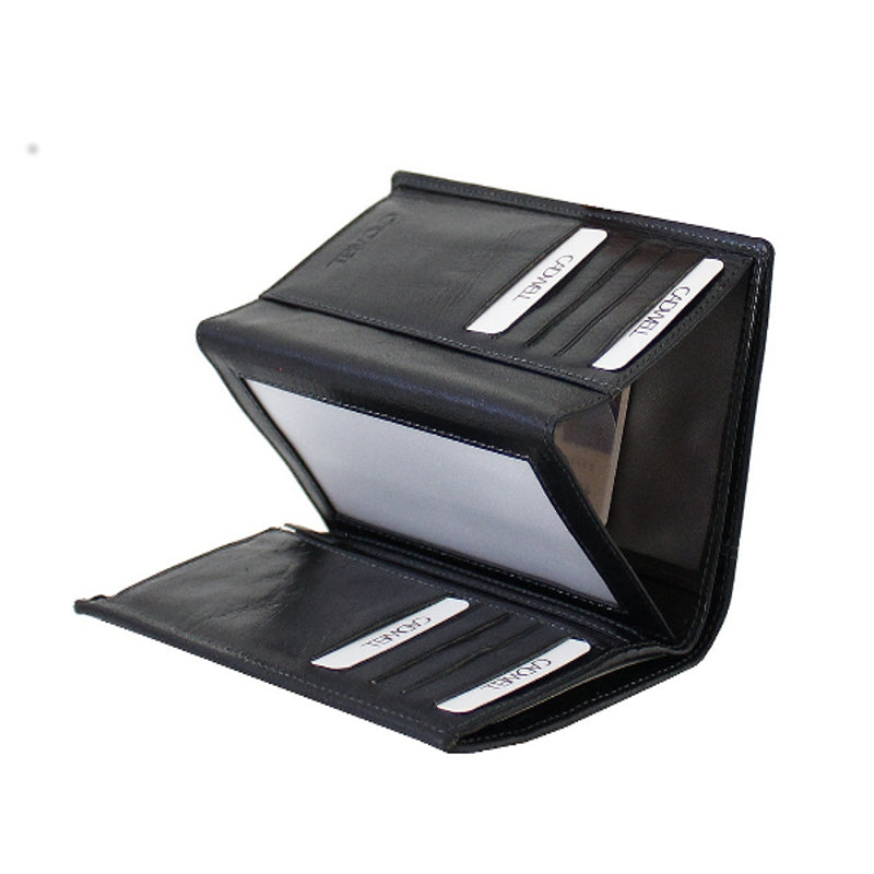 Portefeuille 2 Volets Cadwell 100 % Cuir de vachette – Noir
