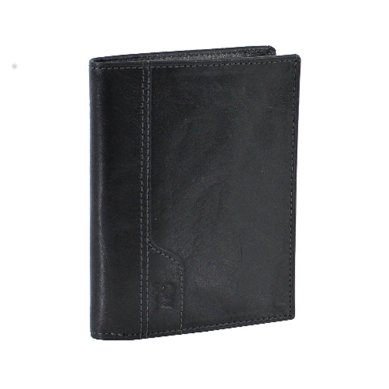 Portefeuille 1 Volet Cadwell 100 % Cuir de vachette – Noir