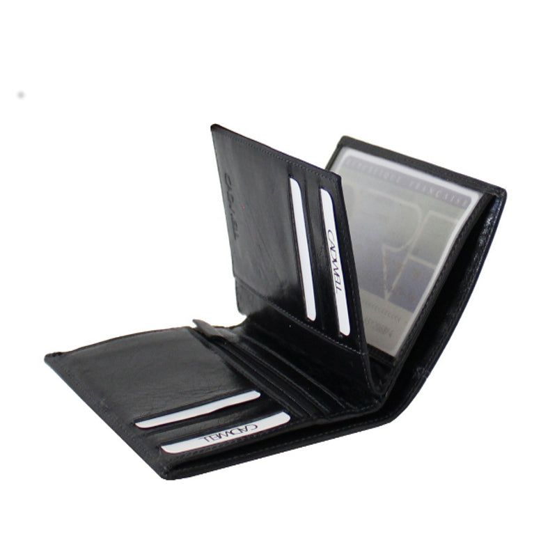 Portefeuille 1 Volet Cadwell 100 % Cuir de vachette – Noir