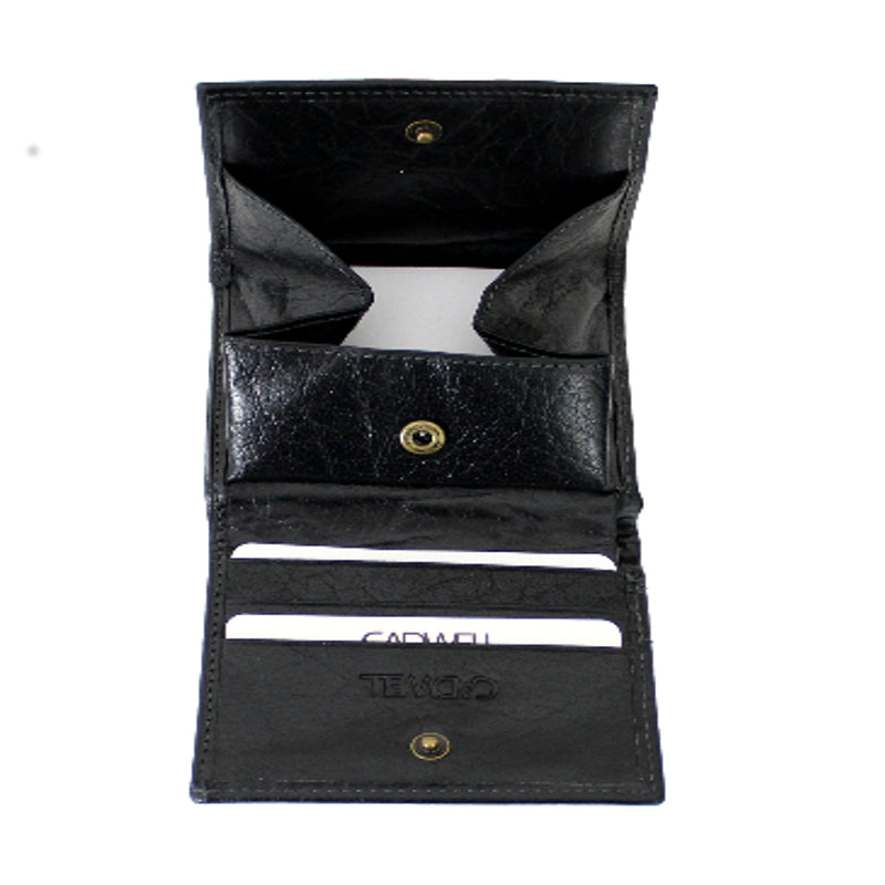 Portemonnaie Cadwell 100 % Cuir de vachette – Noir