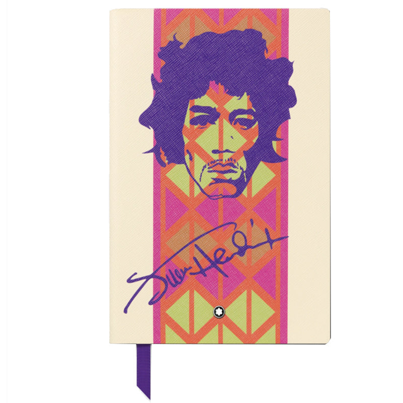 Cahier #146 petit format, Great Characters Jimi Hendrix, blanc, ligné